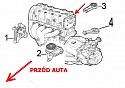 PODUSZKA SKRZYNI SILNIKA LEWA ALFA ROMEO MITO 1.4 FIAT GRANDE PUNTO 1.2-1.4