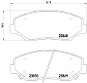 KLOCKI HAMULCOWE PRZÓD HONDA ACCORD VII CR-V ELEMENT PILOT